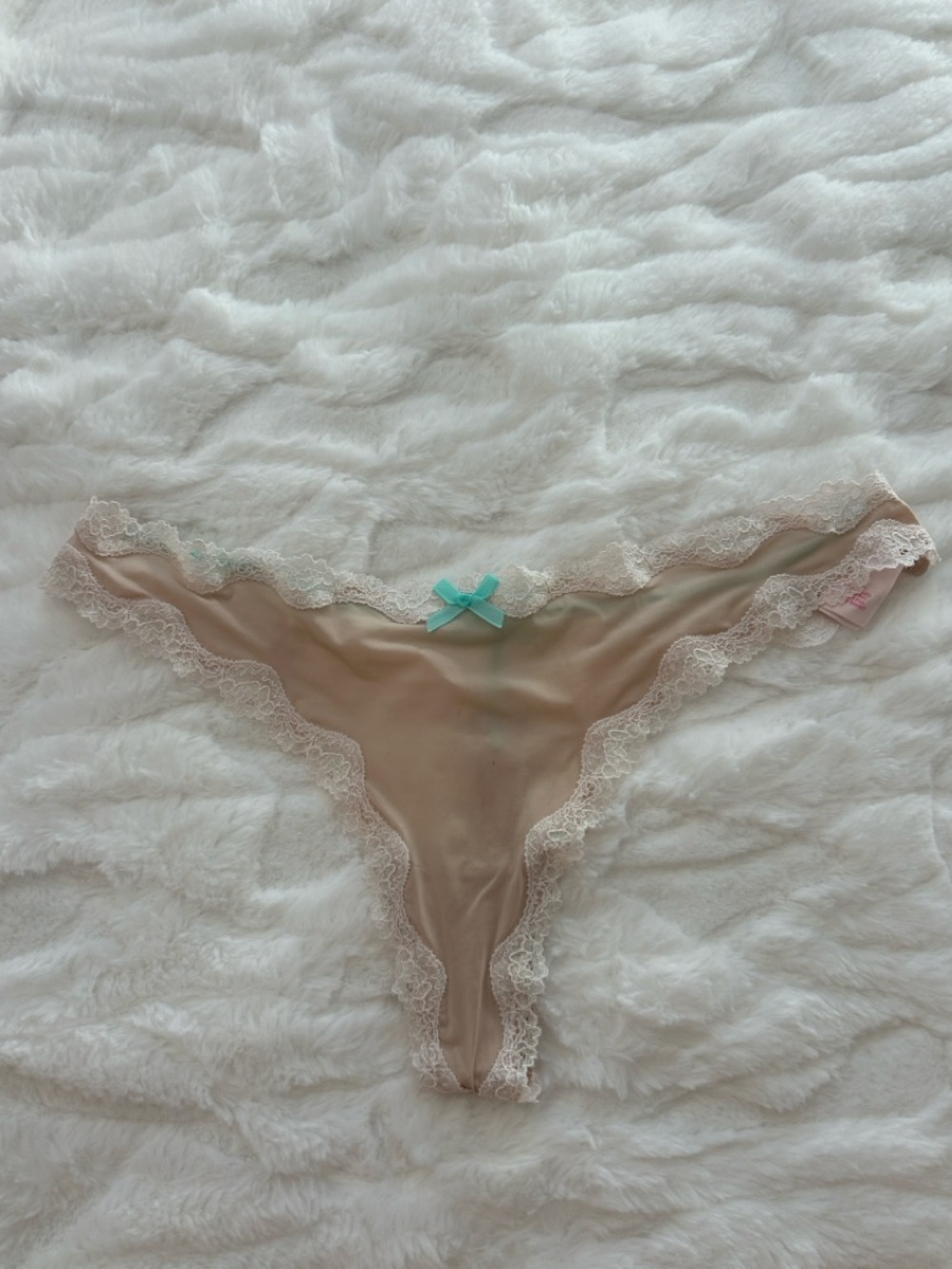 2015 Victoria’s Secret Dream Angles Satin & Lace Thong Panty M